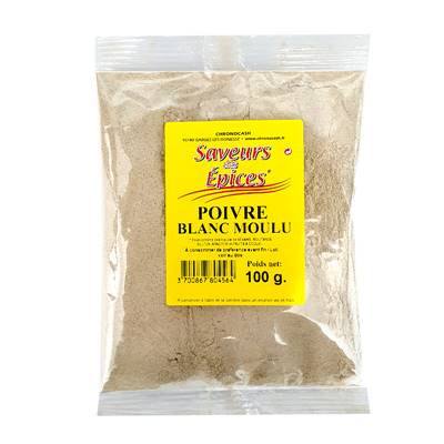 POIVRE BLANC MOULU **SAVEURS DES ÉPICES** 20 x 100g
